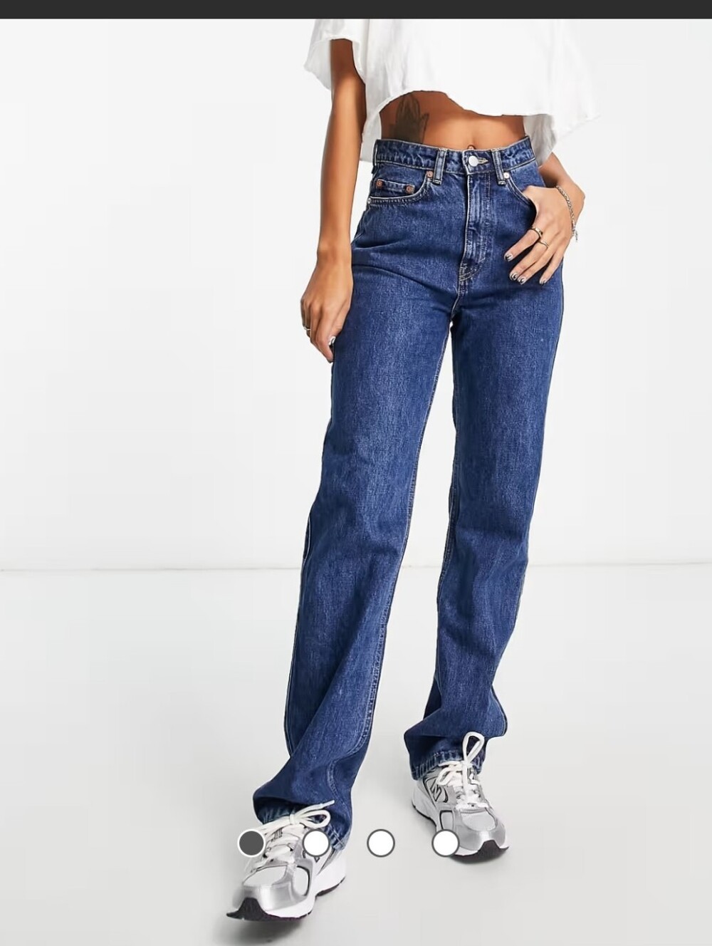 Weekday Rowe High Rise Straight Leg Jeans - Picture 4 of 6